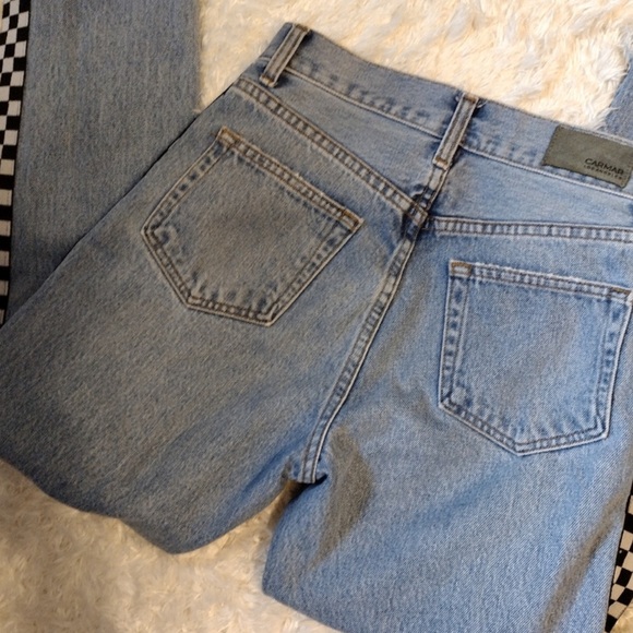 Carmar Phoenix Emilia Checkered High Rise Distressed Mom Jeans - Picture 3 of 4